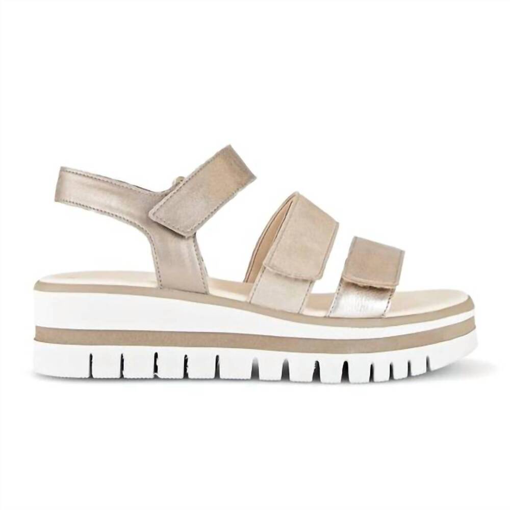 NEW GABOR women's 4.620 wedge sandal in metallic